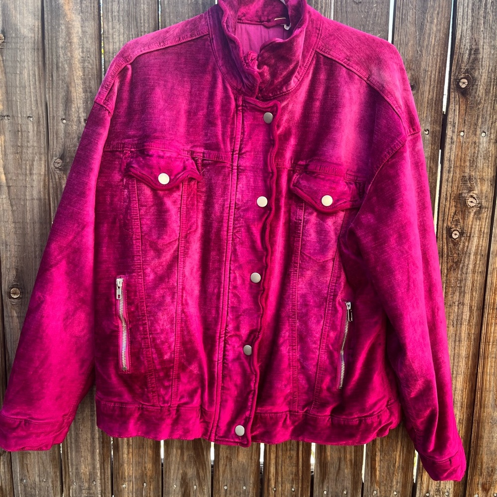 Women's Magenta Oversized Jacket